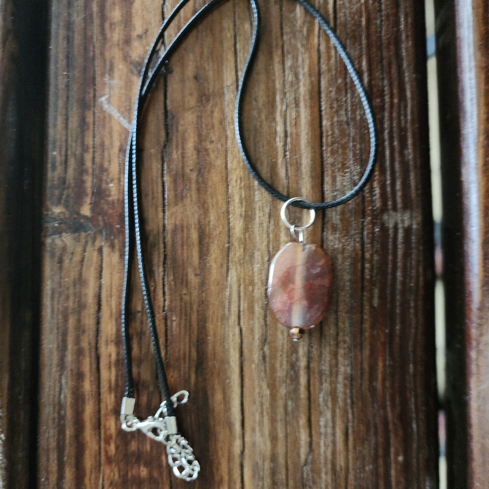 Handmade stone pendant necklace